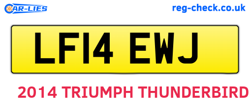 LF14EWJ are the vehicle registration plates.