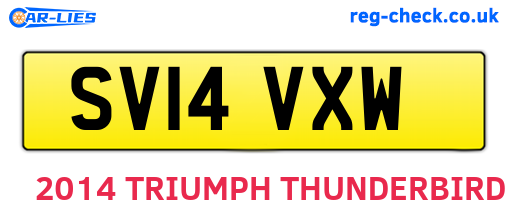 SV14VXW are the vehicle registration plates.