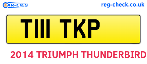 T111TKP are the vehicle registration plates.