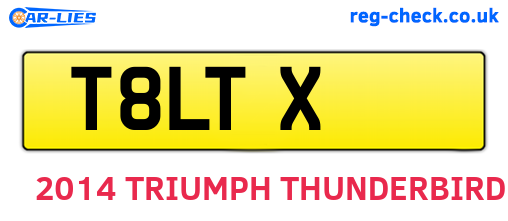 T8LTX are the vehicle registration plates.