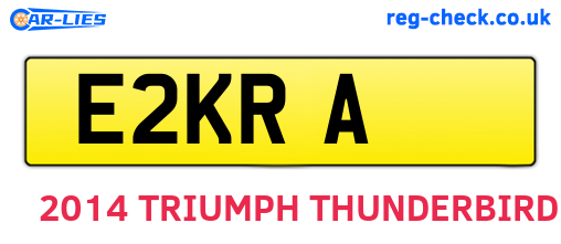 E2KRA are the vehicle registration plates.