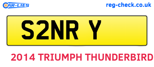 S2NRY are the vehicle registration plates.