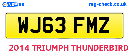 WJ63FMZ are the vehicle registration plates.
