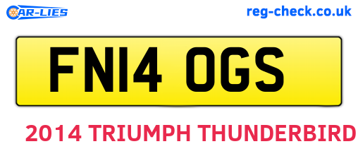 FN14OGS are the vehicle registration plates.