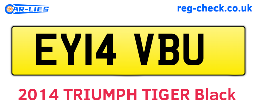 EY14VBU are the vehicle registration plates.