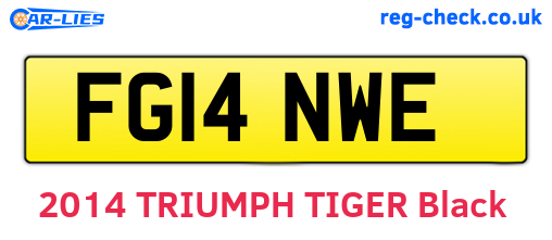 FG14NWE are the vehicle registration plates.