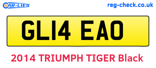 GL14EAO are the vehicle registration plates.