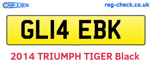 GL14EBK are the vehicle registration plates.