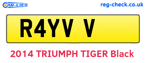 R4YVV are the vehicle registration plates.