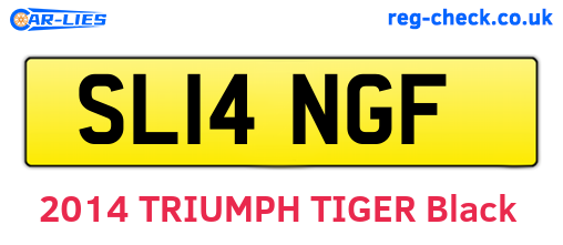 SL14NGF are the vehicle registration plates.