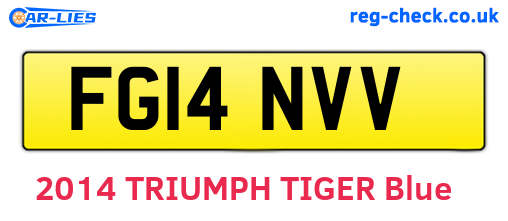 FG14NVV are the vehicle registration plates.
