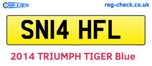 SN14HFL are the vehicle registration plates.