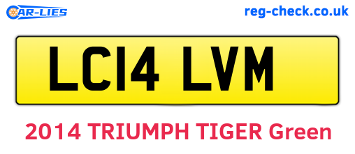 LC14LVM are the vehicle registration plates.