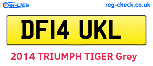 DF14UKL are the vehicle registration plates.