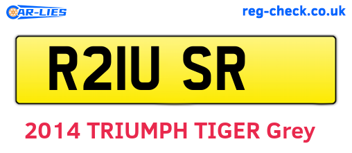 R21USR are the vehicle registration plates.