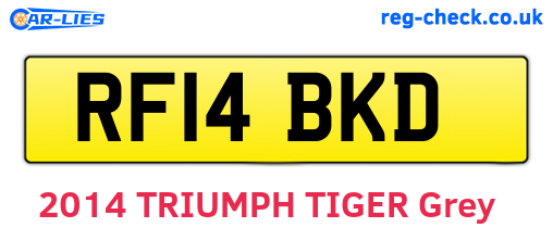 RF14BKD are the vehicle registration plates.