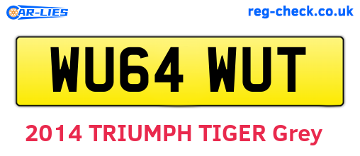 WU64WUT are the vehicle registration plates.