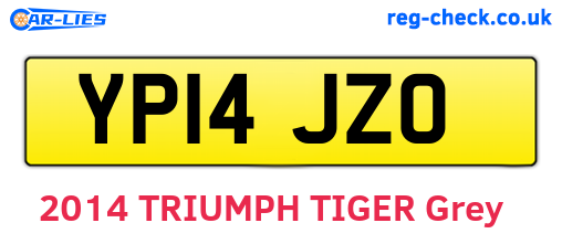 YP14JZO are the vehicle registration plates.