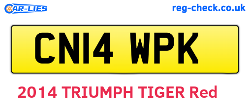 CN14WPK are the vehicle registration plates.