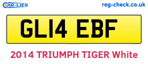 GL14EBF are the vehicle registration plates.