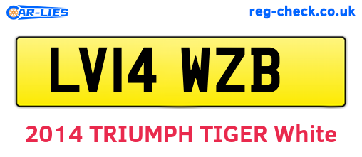 LV14WZB are the vehicle registration plates.