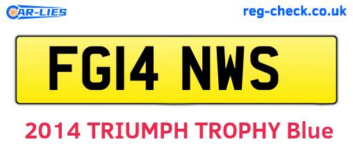 FG14NWS are the vehicle registration plates.