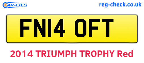 FN14OFT are the vehicle registration plates.