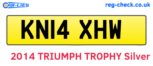 KN14XHW are the vehicle registration plates.
