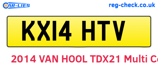 KX14HTV are the vehicle registration plates.