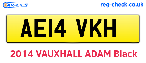 AE14VKH are the vehicle registration plates.
