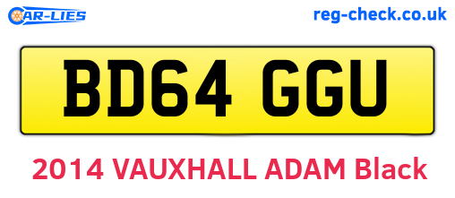 BD64GGU are the vehicle registration plates.