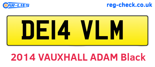 DE14VLM are the vehicle registration plates.