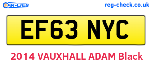 EF63NYC are the vehicle registration plates.