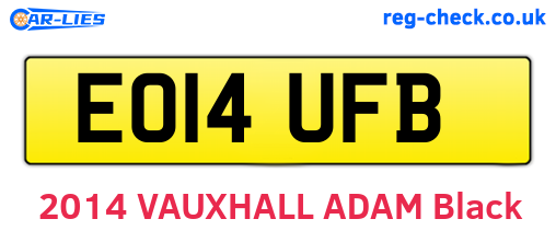EO14UFB are the vehicle registration plates.