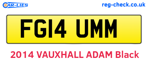 FG14UMM are the vehicle registration plates.