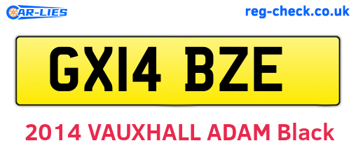 GX14BZE are the vehicle registration plates.