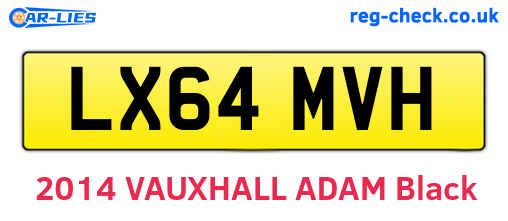 LX64MVH are the vehicle registration plates.