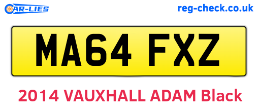 MA64FXZ are the vehicle registration plates.