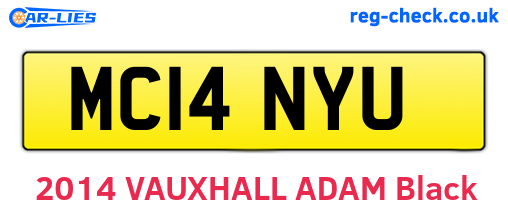 MC14NYU are the vehicle registration plates.