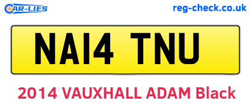 NA14TNU are the vehicle registration plates.