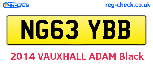 NG63YBB are the vehicle registration plates.