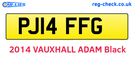 PJ14FFG are the vehicle registration plates.