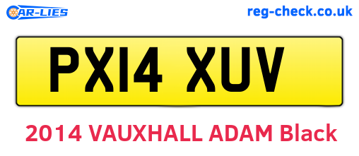 PX14XUV are the vehicle registration plates.