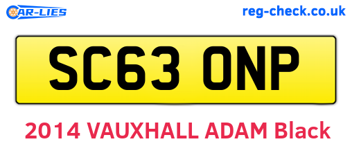 SC63ONP are the vehicle registration plates.