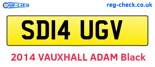 SD14UGV are the vehicle registration plates.