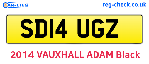 SD14UGZ are the vehicle registration plates.