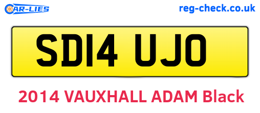 SD14UJO are the vehicle registration plates.