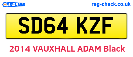 SD64KZF are the vehicle registration plates.