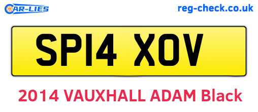 SP14XOV are the vehicle registration plates.