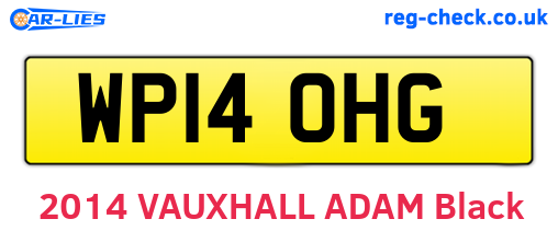 WP14OHG are the vehicle registration plates.